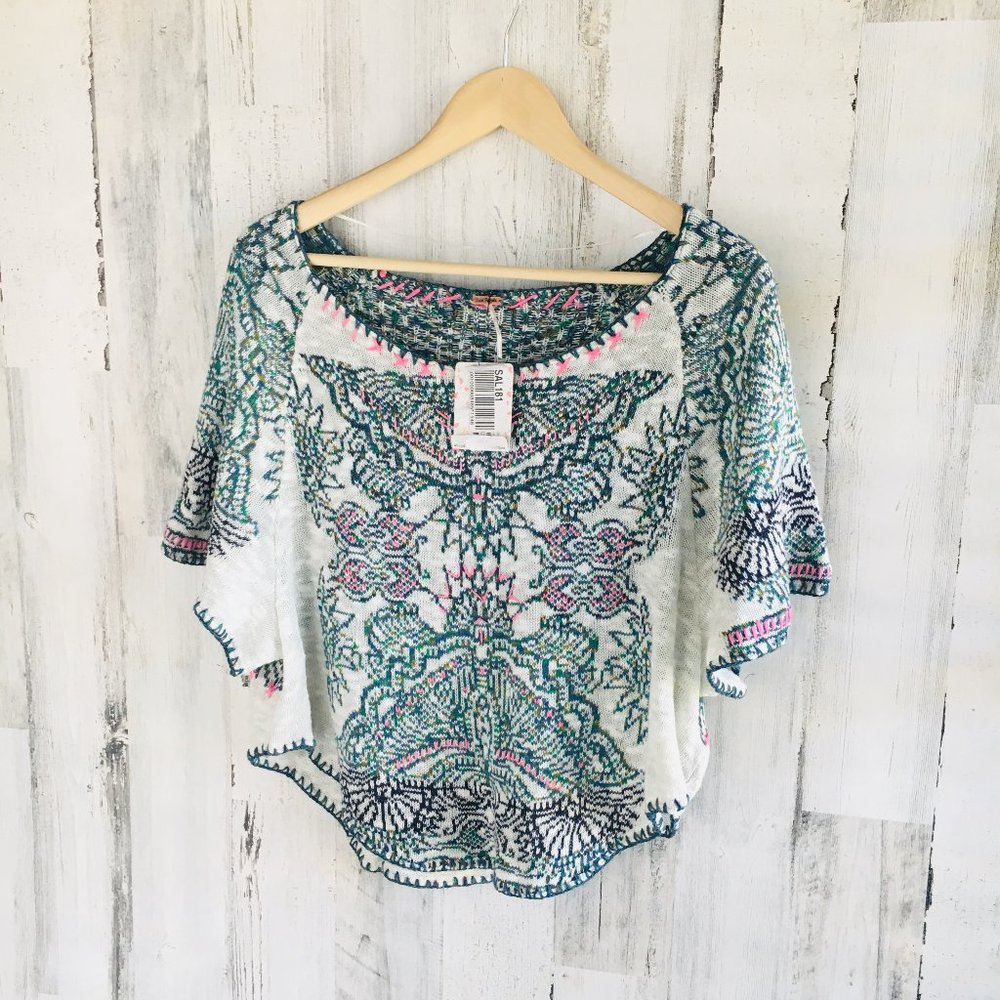 Free People Mayan Starbust Top Fairisle Pattern